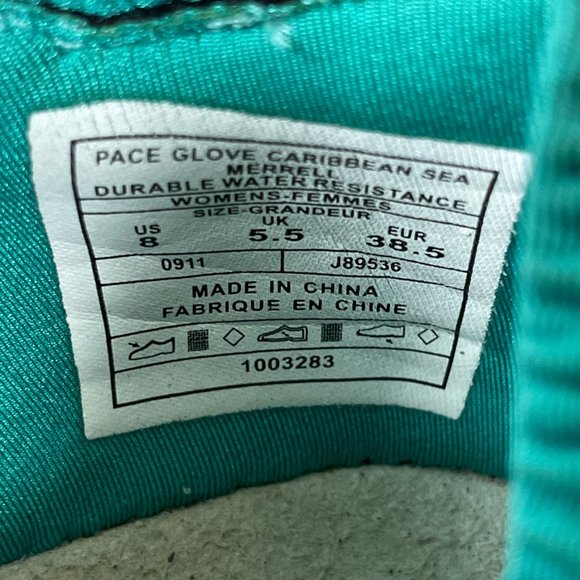 Merrell Pace Glove Womens 8 Caribbean Sea Barefoot Running Shoes J89536 - Picture 8 of 10